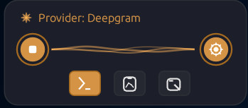 Compact bar with screenshot, terminal, and clipboard tools